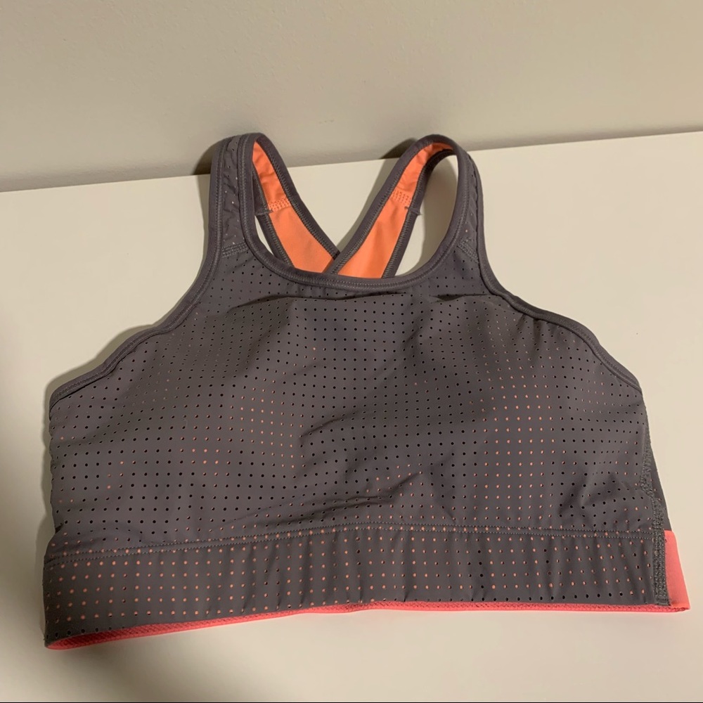 Nike Sports Bra Pink Salmon and Gray M